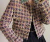 Женский жакет Chanel 2023 фиолетовый с желтым
