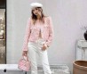 Женский жакет Chanel 2023 бледно-розовый