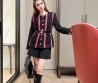 Женский жакет Chanel 2023 черный с розовыми полосками