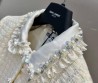Женский жакет Miu Miu 2023 белый с украшением жемчугом