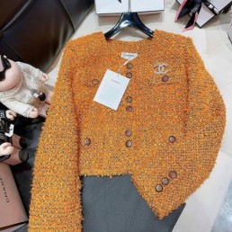 Женский жакет Chanel 2023 укороченный оранжевый