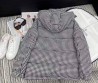 Женская пуховая куртка Moncler 2023 черно-белая гусиная лапка