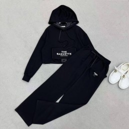 Женский спортивный костюм с капюшоном Fendi 2023 черный