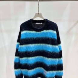 Женский свитер Alexander Wang 2023 черный с синим в полоску