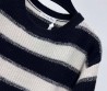 Женский шерстяной свитер Christian Dior 2023 черный с белым в полоску