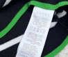 Женский джемпер Gucci 2023 черный с белыми и зелеными полосками