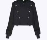 Женская куртка Saint Laurent 2023 черная с капюшоном