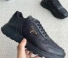 Мужские кожаные кроссовки черные Prada 2023