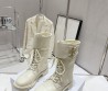 Женские кожаные ботинки Christian Dior 2023 молочные