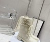 Женские кожаные ботинки Christian Dior 2023 молочные