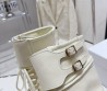 Женские кожаные ботинки Christian Dior 2023 молочные