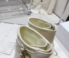 Женские кожаные ботинки Christian Dior 2023 молочные