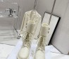 Женские кожаные ботинки Christian Dior 2023 молочные