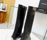 Женские кожаные сапоги Alexander Wang 2023 черные на молнии