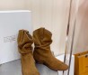 Женские замшевые сапоги Maison Margiela 2023 коричневые