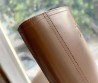 Женские кожаные сапоги Celine 2023 коричневые подошва 45 мм