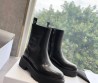 Женские кожаные сапоги Celine 2023 укороченные черные