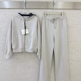 Женский спортивный костюм Brunello Cucinelli 2023 бежевый