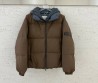 Женская куртка Brunello Cucinelli 2023 коричневая с вязаным капюшоном