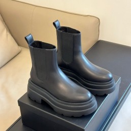 Женские кожаные ботинки Alexander Wang 2023 черные