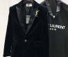 Женский бархатный жакет Saint Laurent 2023 черный