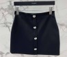 Женский костюм Saint Laurent 2023 черный с сердцами из страз