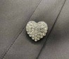 Женский костюм Saint Laurent 2023 черный с сердцами из страз