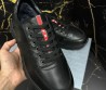 Мужские кожаные кроссовки Prada 2023 черные на меху