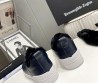Мужские кожаные кеды Ermenegildo Zegna 2023 темно-синие на меху