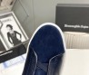 Мужские комбинированные кеды Ermenegildo Zegna 2023 темно-синие на меху