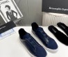 Мужские комбинированные кеды Ermenegildo Zegna 2023 темно-синие на меху