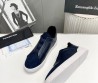 Мужские комбинированные кеды Ermenegildo Zegna 2023 темно-синие на меху