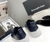 Мужские комбинированные кеды Ermenegildo Zegna 2023 темно-синие на меху