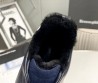Мужские комбинированные кеды Ermenegildo Zegna 2023 темно-синие на меху