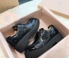 Женские кожаные лоферы Miu Miu 2023 черные на шнурках