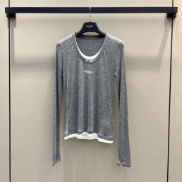 Женский джемпер Prada 2023 серый