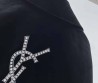 Женское бархатное пальто Saint Laurent 2023 черное