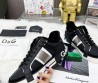 Мужские кроссовки на меху Dolce & Gabbana 2023 черные с серебряными полосками