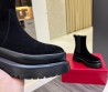 Женские замшевые ботинки Valentino 2023 черные