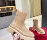 Женские замшевые ботинки Valentino 2023 бежевые