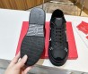 Мужские кожаные кроссовки на меху Valentino 2023 черные