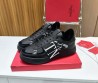 Мужские кожаные кроссовки на меху Valentino 2023 черные