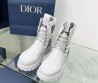 Женские комбинированные ботинки Christian Dior 2023 светло-серые