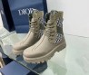 Женские комбинированные ботинки Christian Dior 2023 темно-зеленые