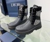 Женские комбинированные ботинки Christian Dior 2023 черные