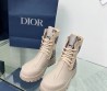 Женские комбинированные ботинки Christian Dior 2023 бежевые