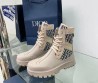 Женские комбинированные ботинки Christian Dior 2023 бежевые