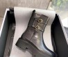 Женские кожаные ботинки Celine 2023 с пряжками черные