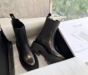Женские кожаные ботинки Celine 2023 с пряжкой черные