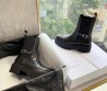 Женские кожаные ботинки Celine 2023 с пряжкой черные